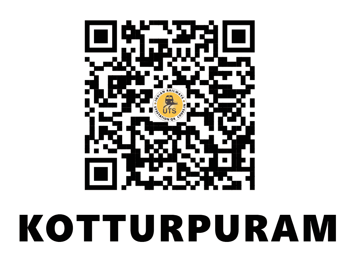 UTS QR Code for KOTTURPURAM - KTPM - SR (TAMIL NADU)